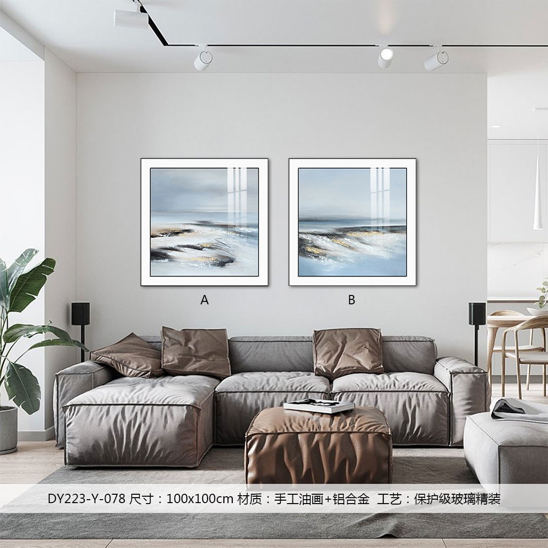 Living Room Wall Art DY223-Y-078 displayed in an interior