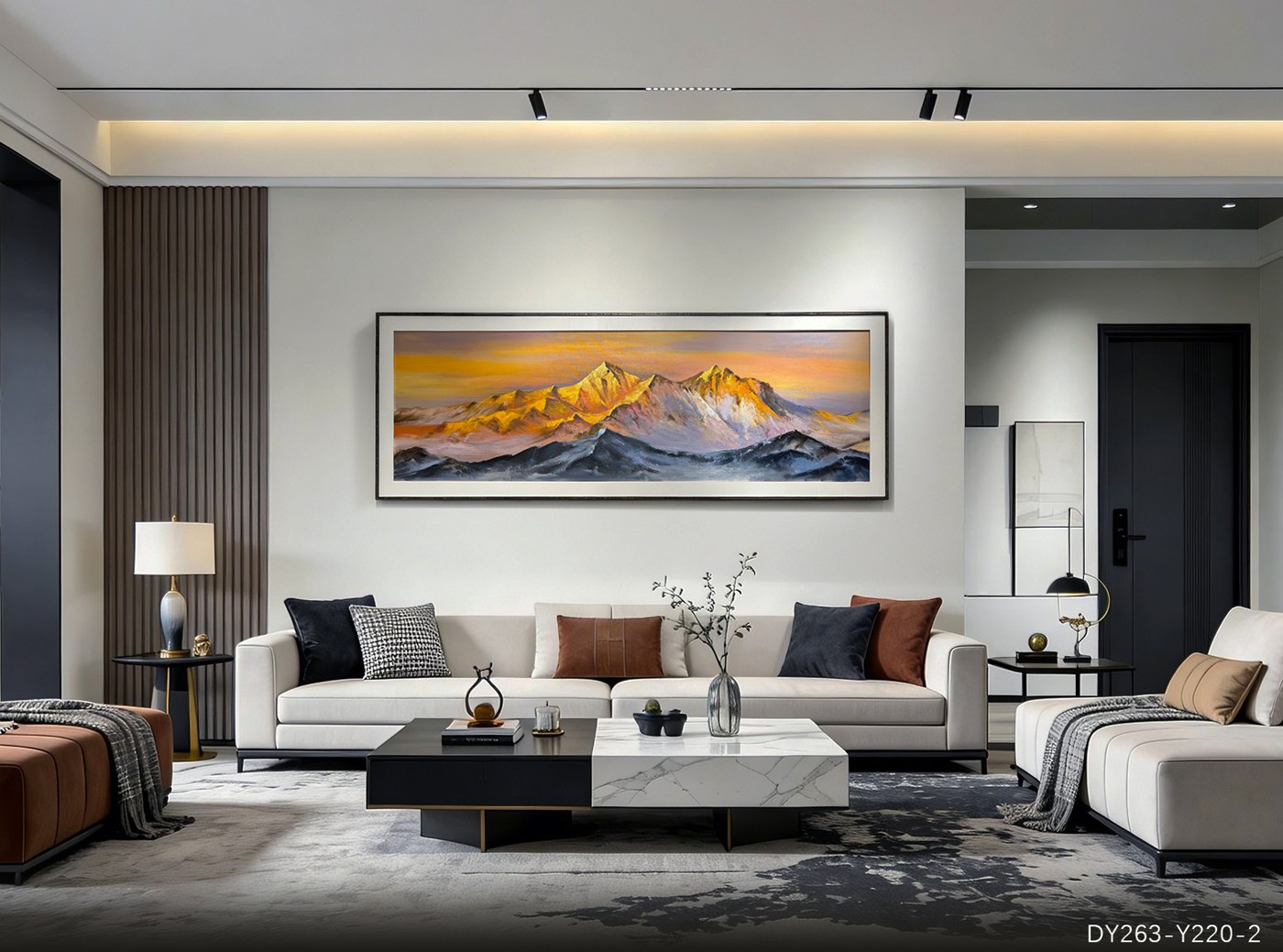 Living Room Wall Art DY263-Y220-2 in an interior setting