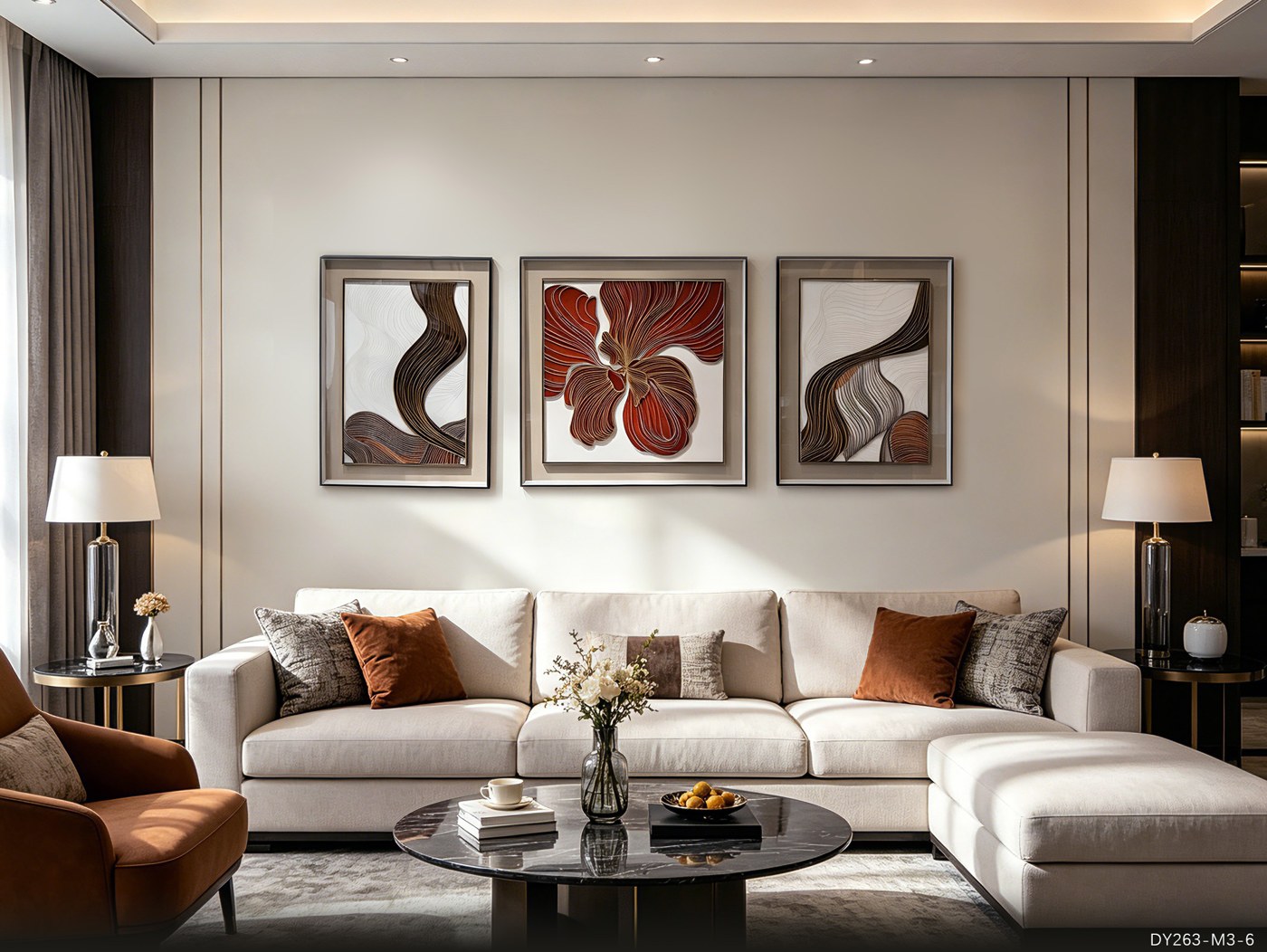 Living Room Wall Art DY263-M3-6 in an interior setting