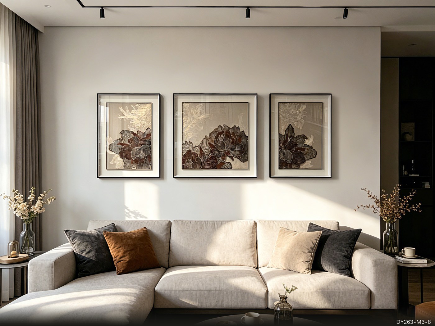 Living Room Wall Art DY263-M3-8 in an interior setting