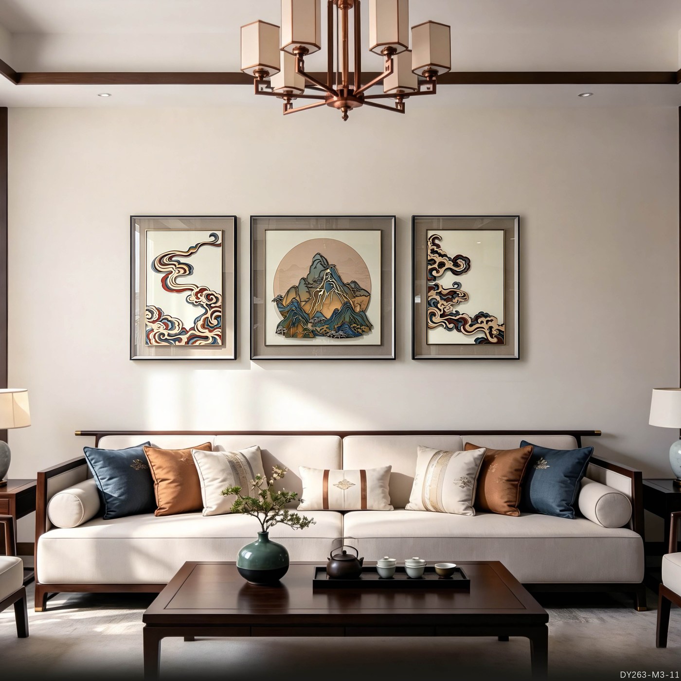 Living Room Wall Art DY263-M3-11 in an interior setting