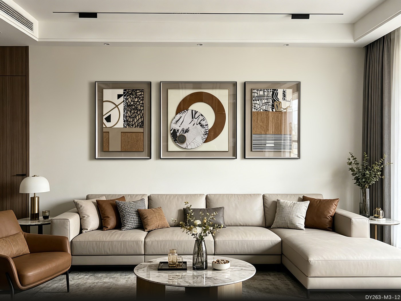 Living Room Wall Art DY263-M3-12 in an interior setting