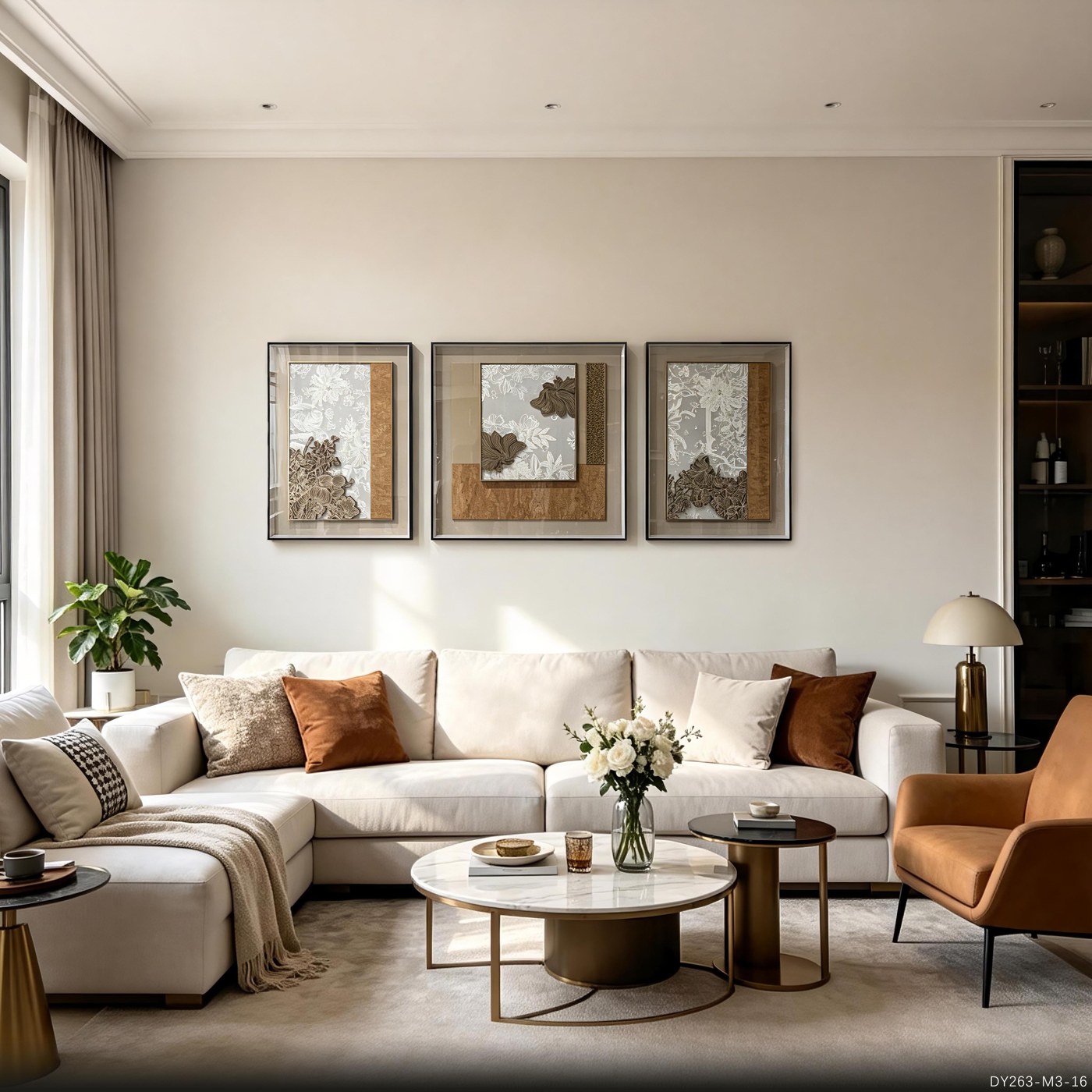 Living Room Wall Art DY263-M3-16 in an interior setting