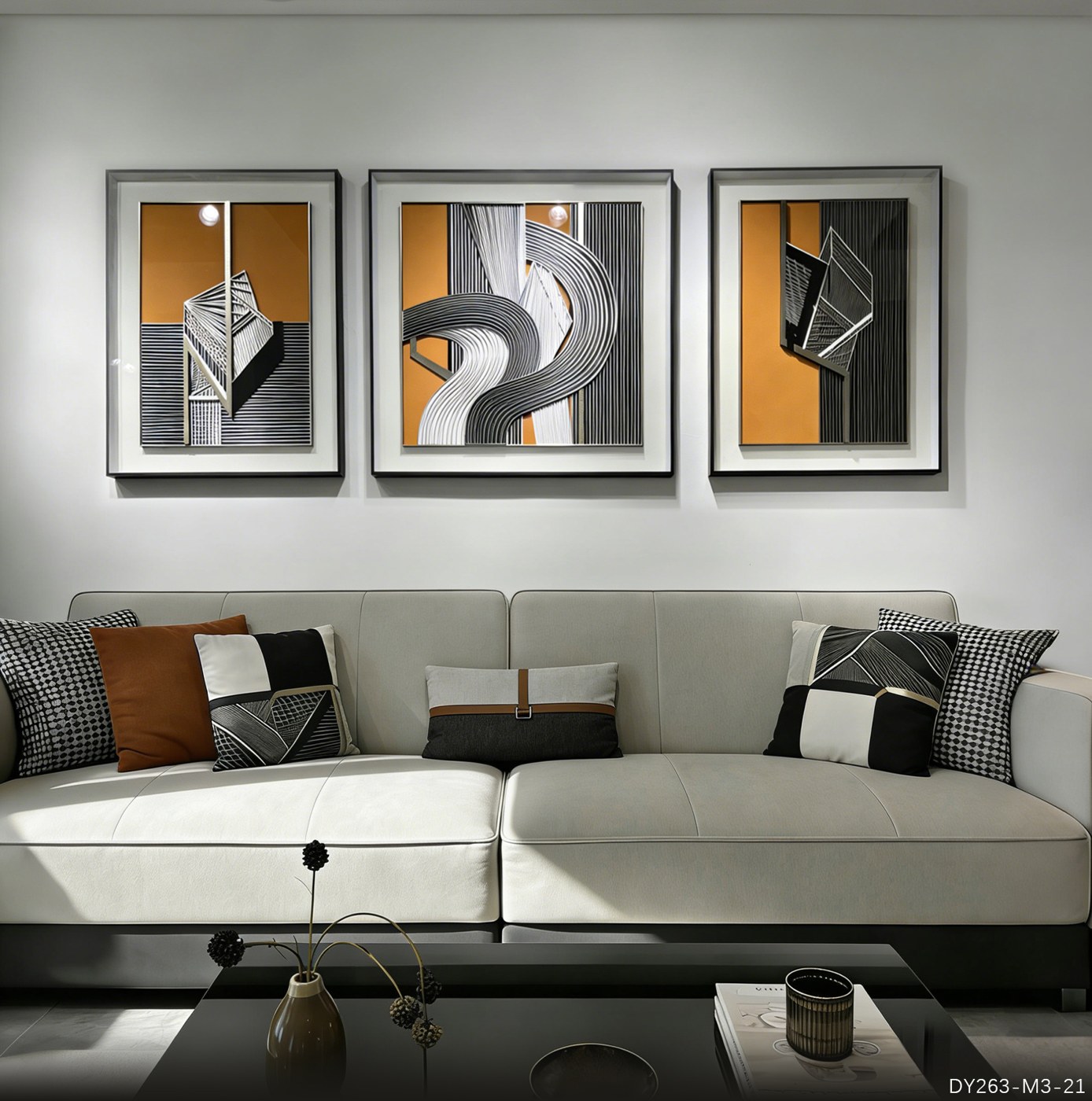 Living Room Wall Art DY263-M3-21 in an interior setting