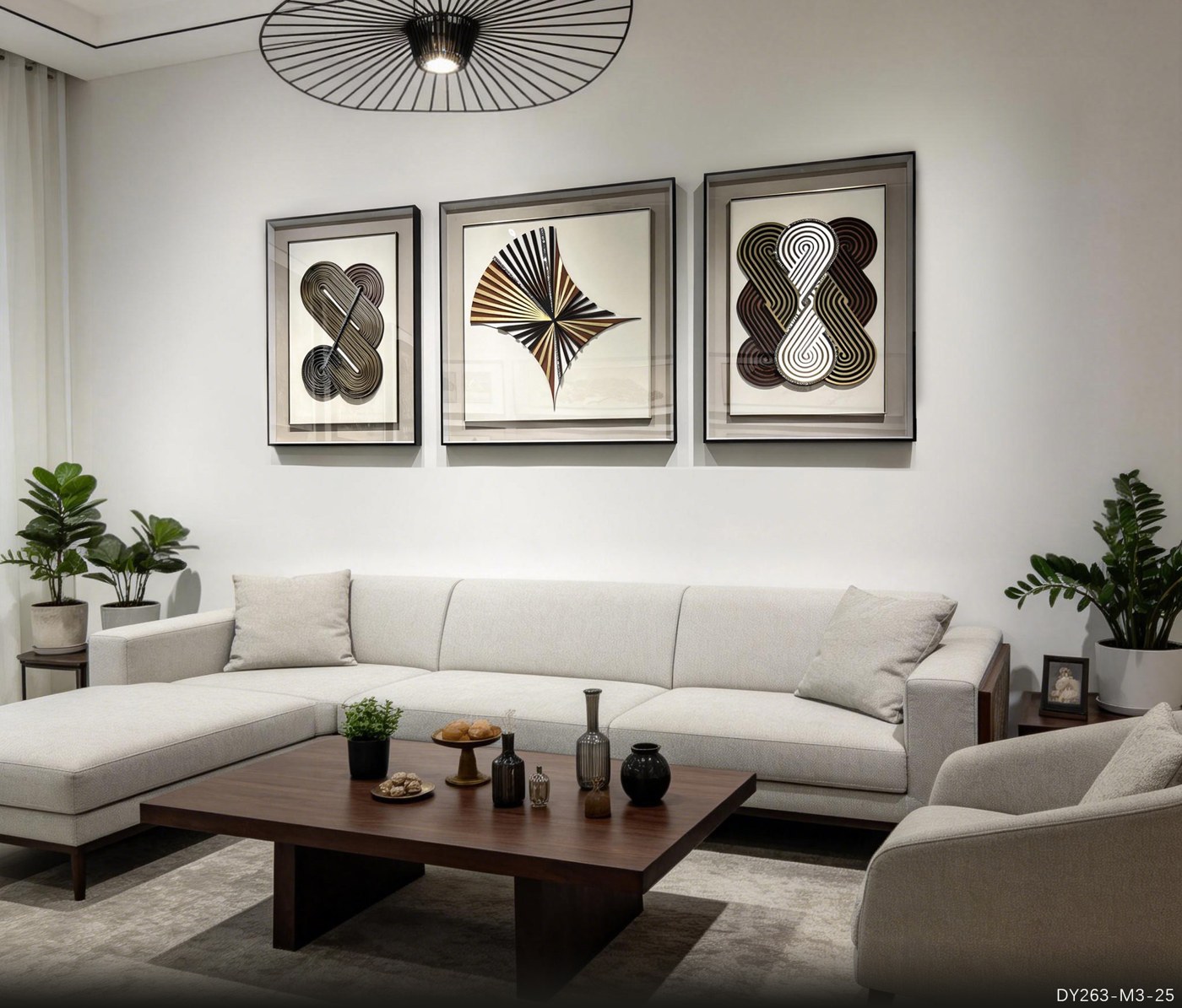 Living Room Wall Art DY263-M3-25 in an interior setting