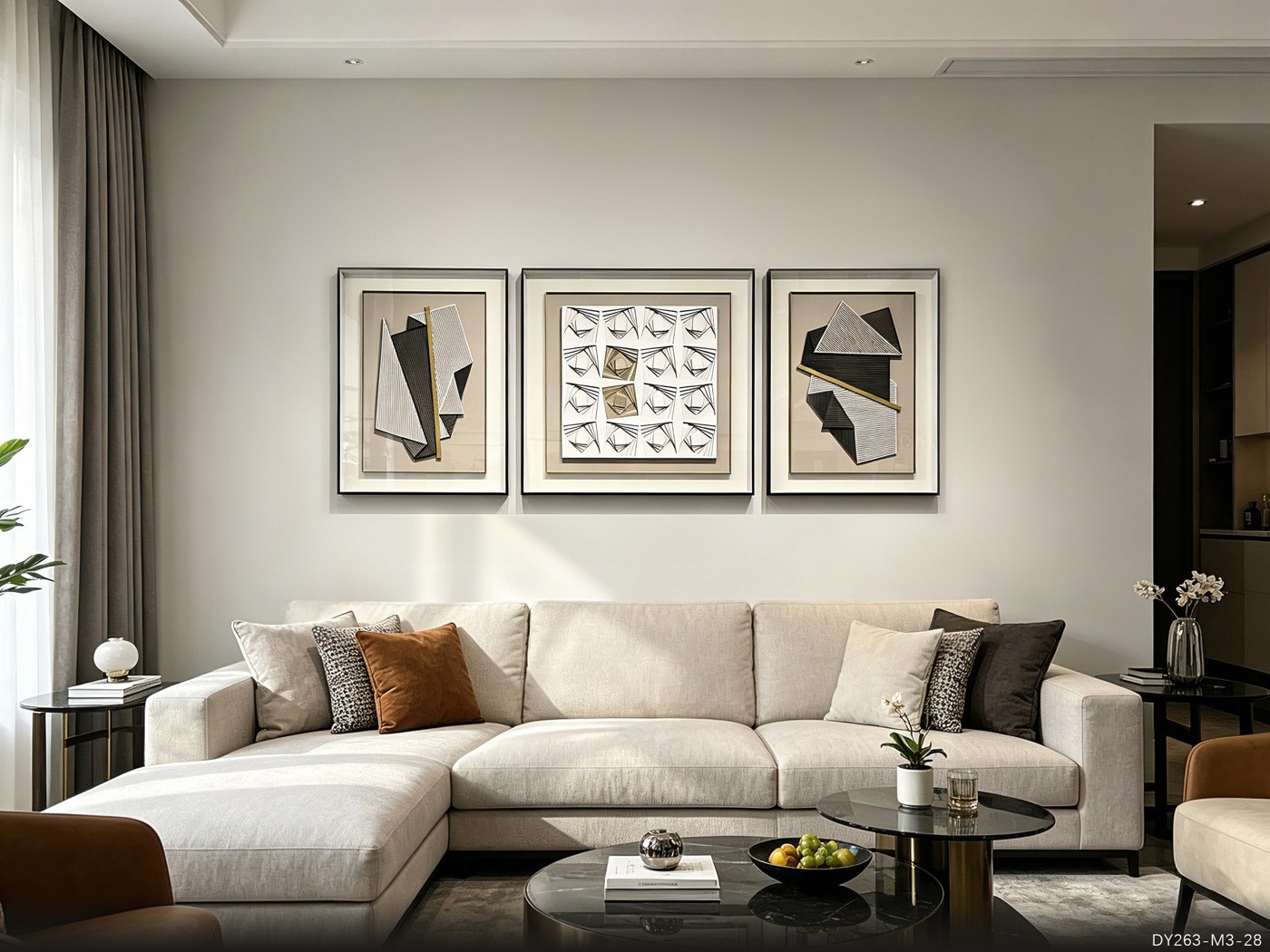 Living Room Wall Art DY263-M3-28 in an interior setting