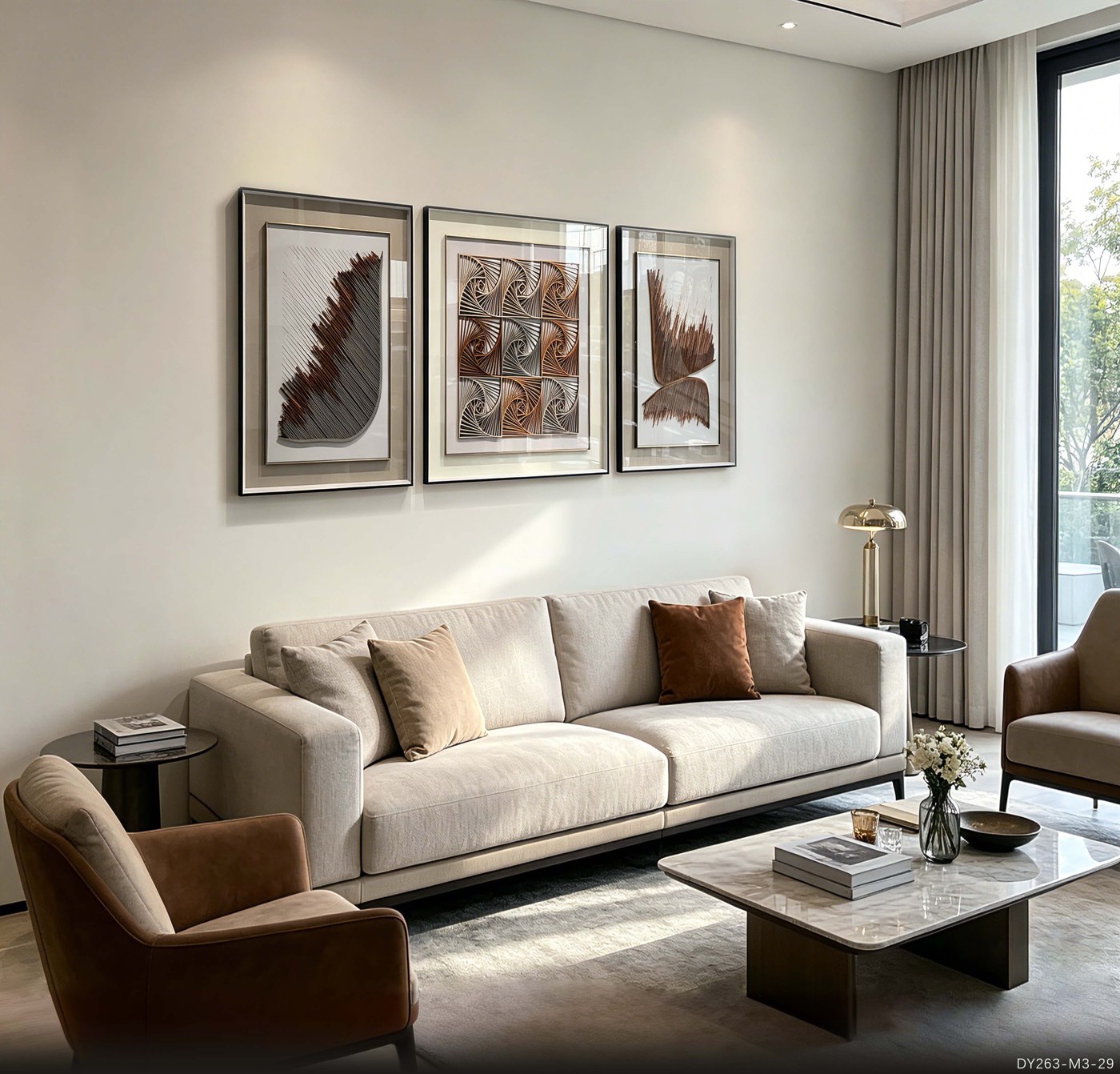 Living Room Wall Art DY263-M3-29 in an interior setting