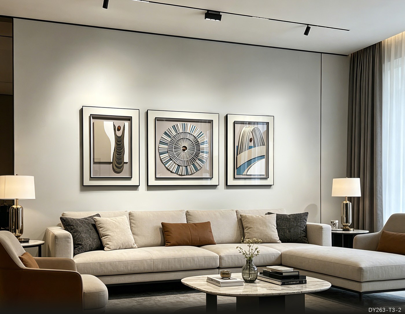 Living Room Wall Art DY263-T3-2 in an interior setting