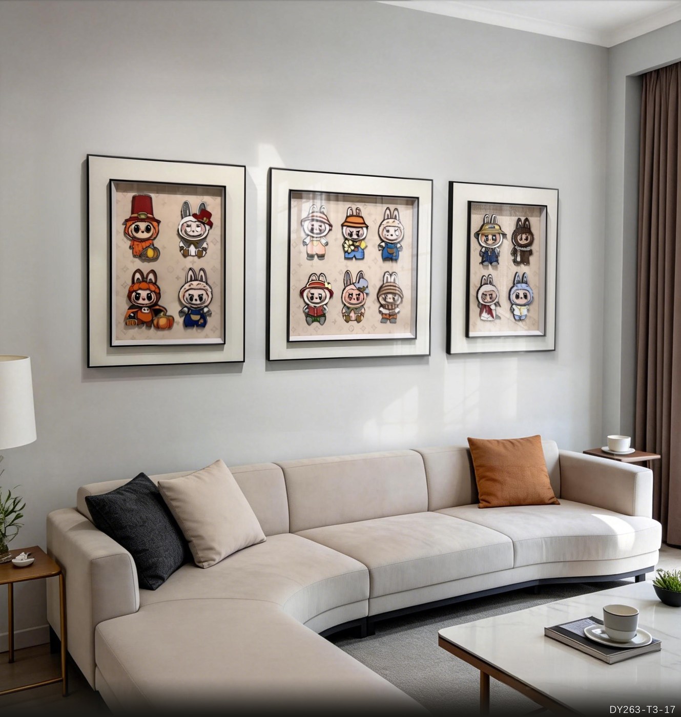 Living Room Wall Art DY263-T3-17 in an interior setting