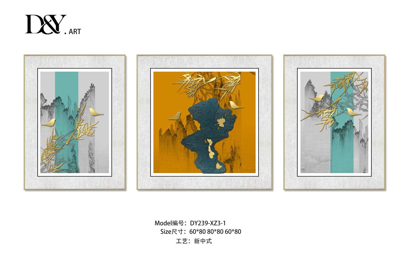 Living Room Wall Art DY239-XZ3-1 in an interior setting
