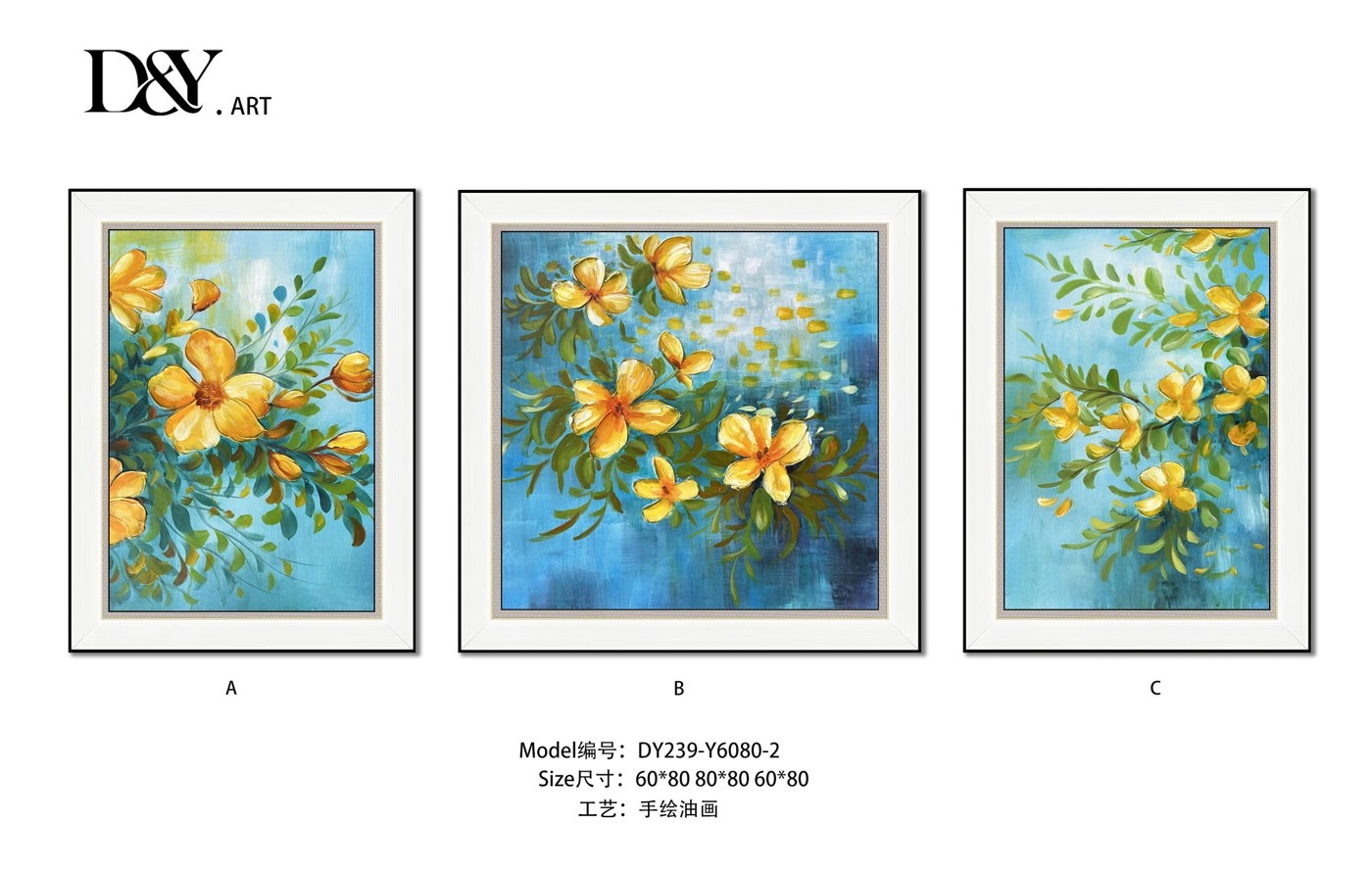 Living Room Wall Art DY239-Y6080-2 in an interior setting