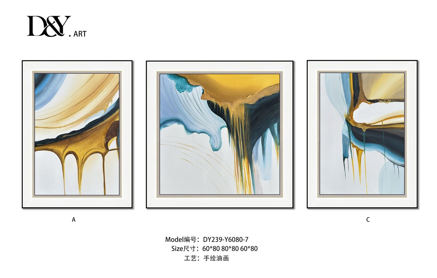 Living Room Wall Art DY239-Y6080-7 in an interior setting
