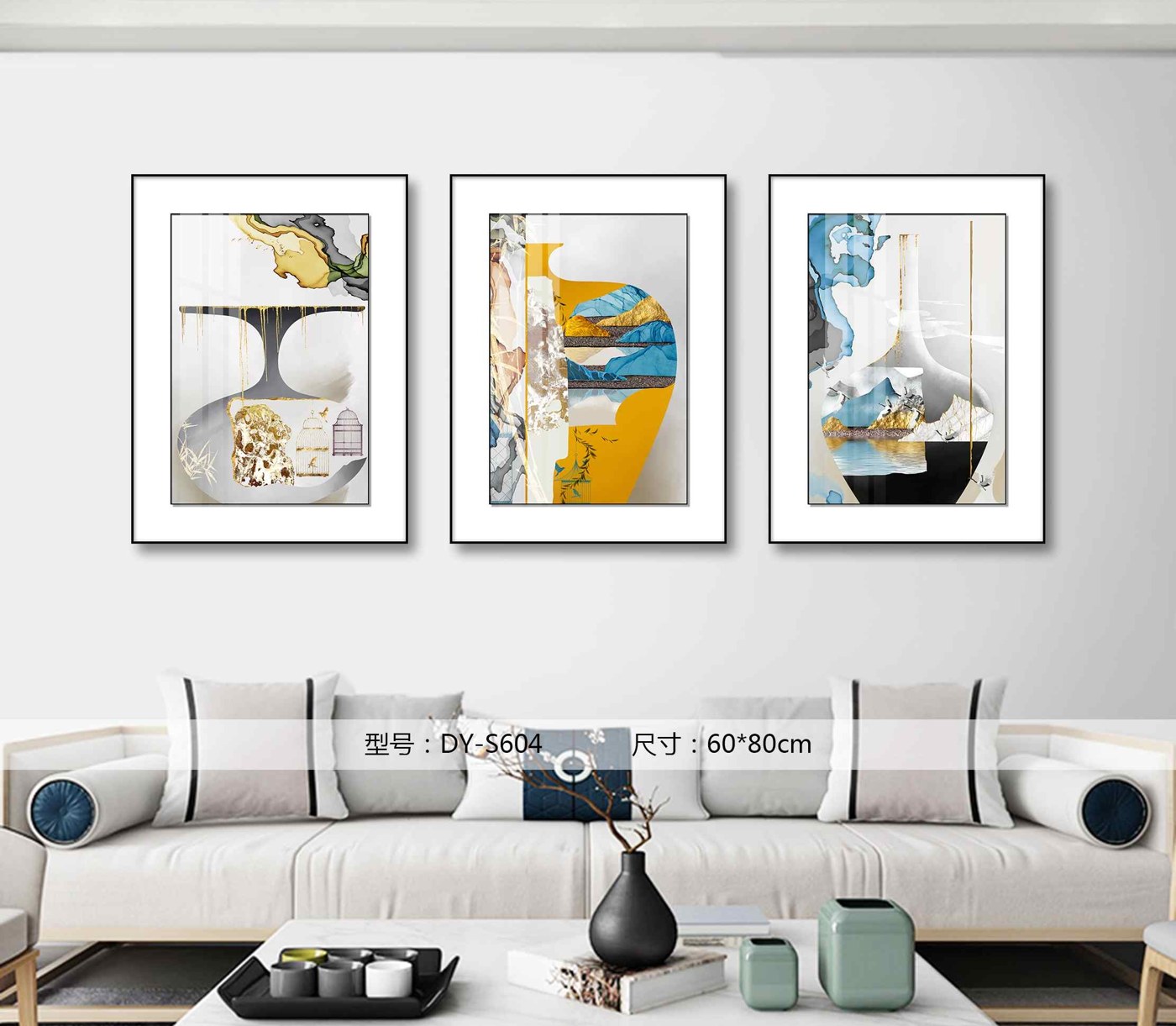 Living Room Wall Art DY-S604 in an interior setting