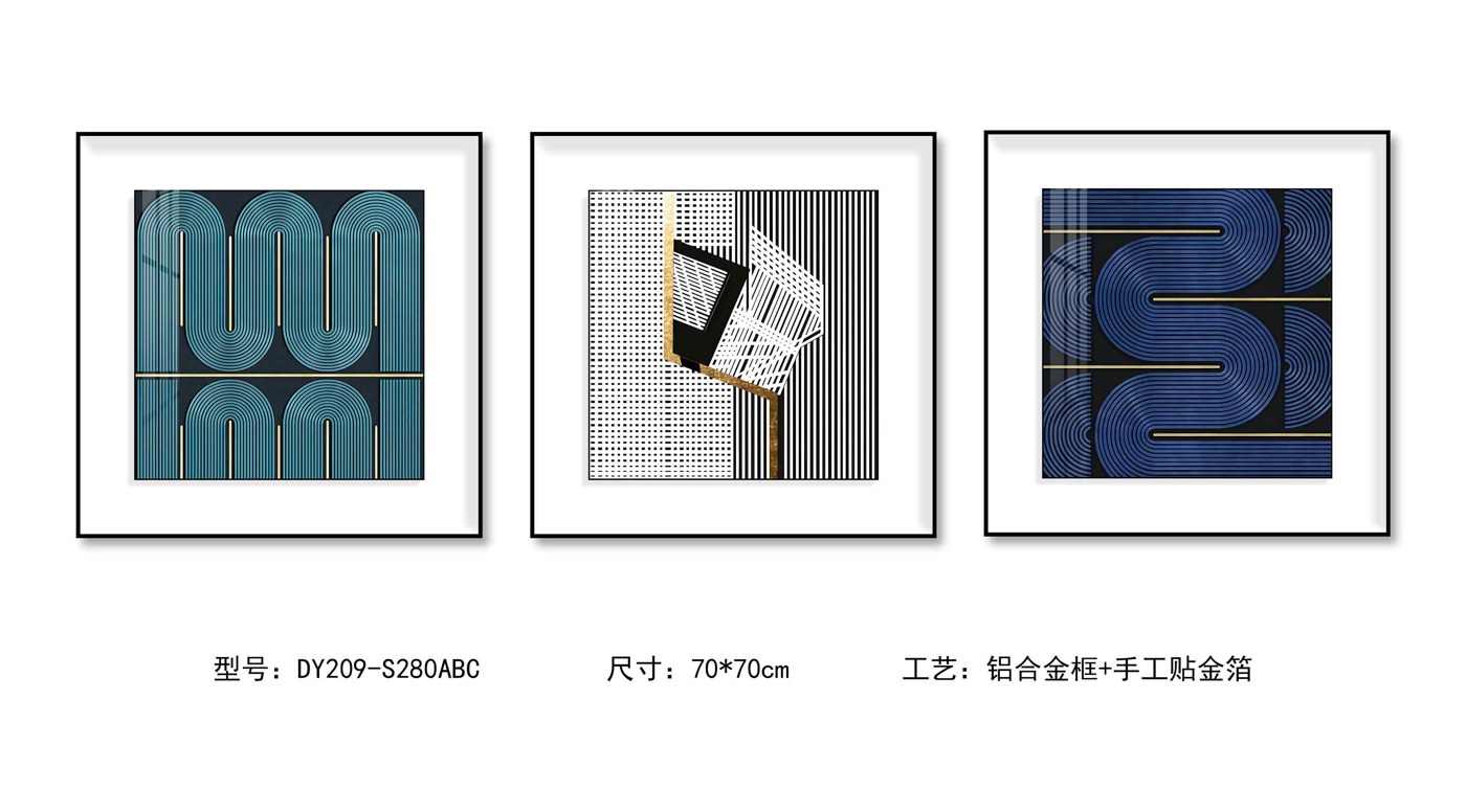 Living Room Wall Art DY209-S280ABC in an interior setting