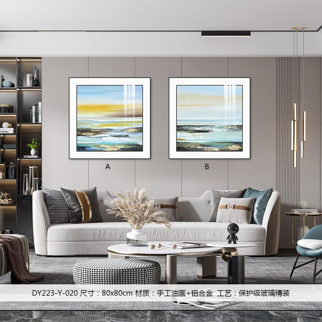 Living Room Wall Art DY223-Y-020 in an interior setting