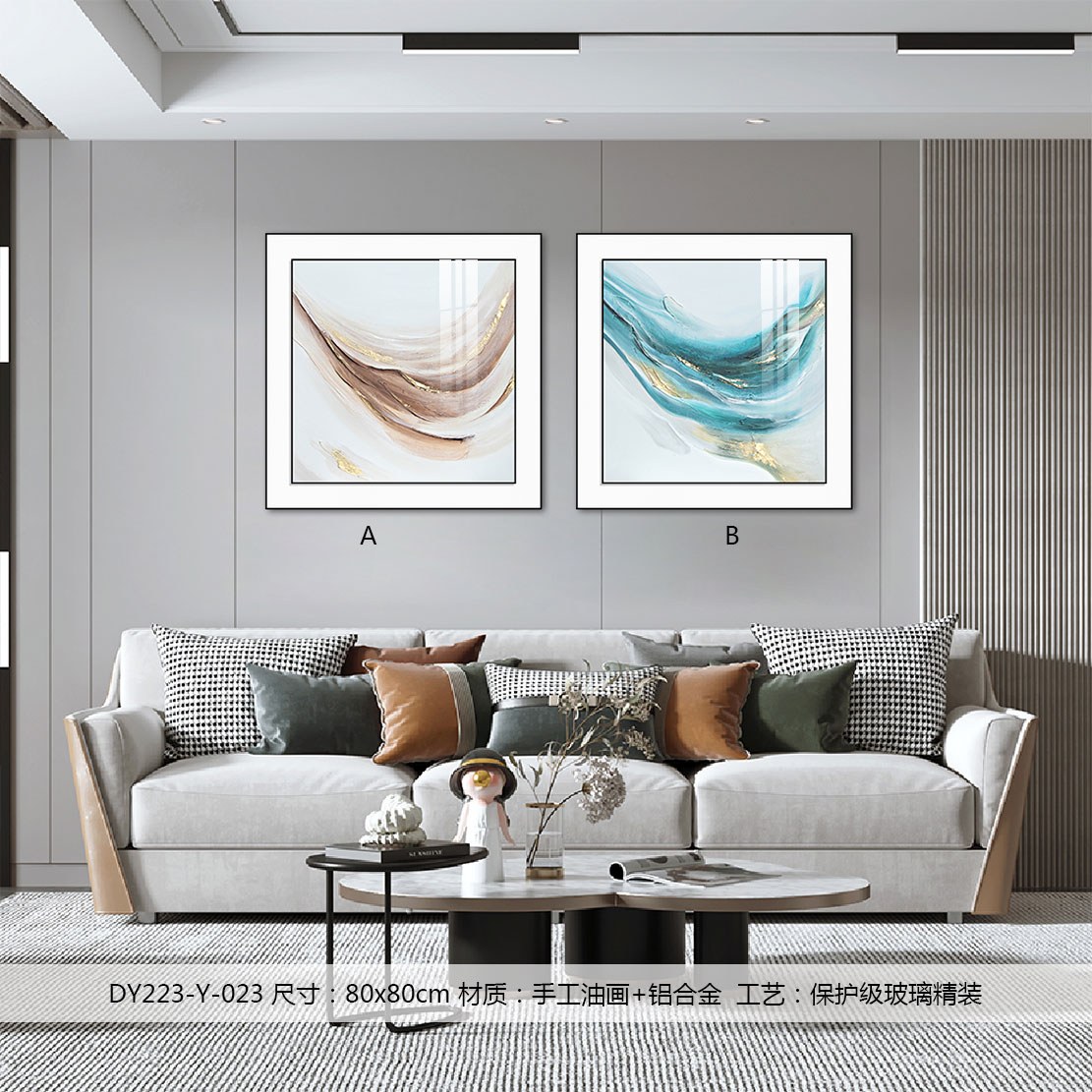 Living Room Wall Art DY223-Y-023 in an interior setting