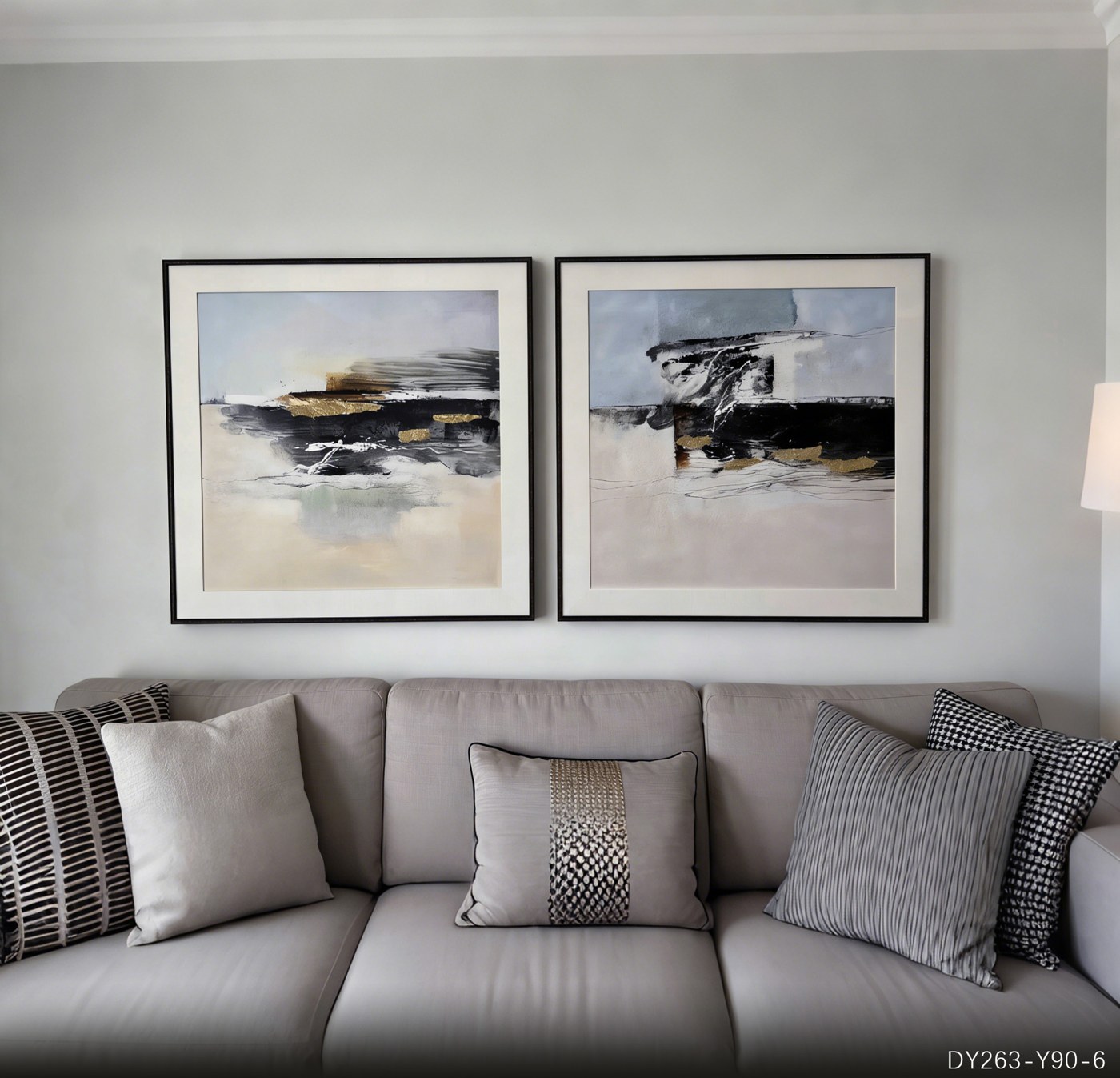 Living Room Wall Art DY263-Y90-6 in an interior setting