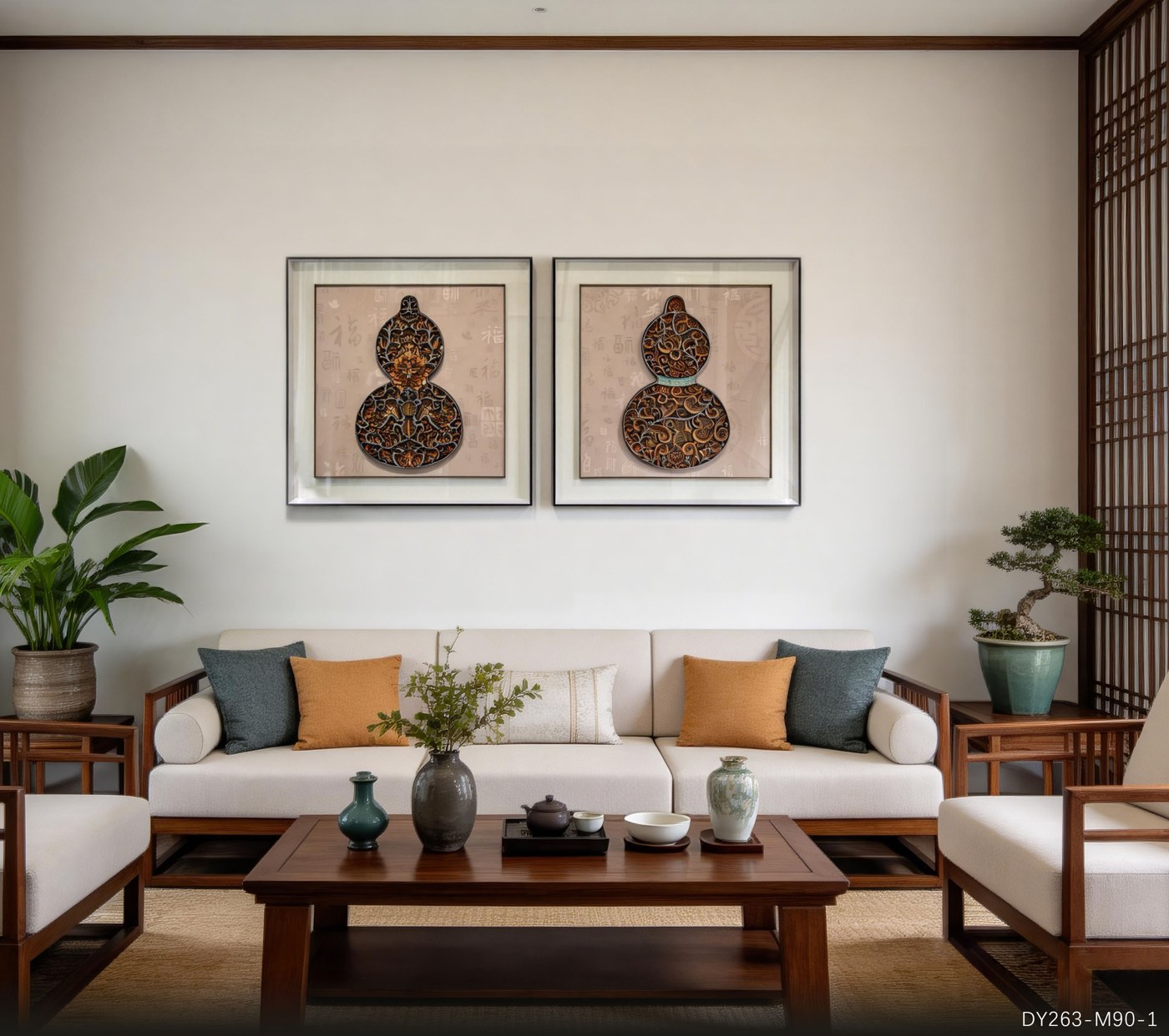 Living Room Wall Art DY263-M90-1 in an interior setting