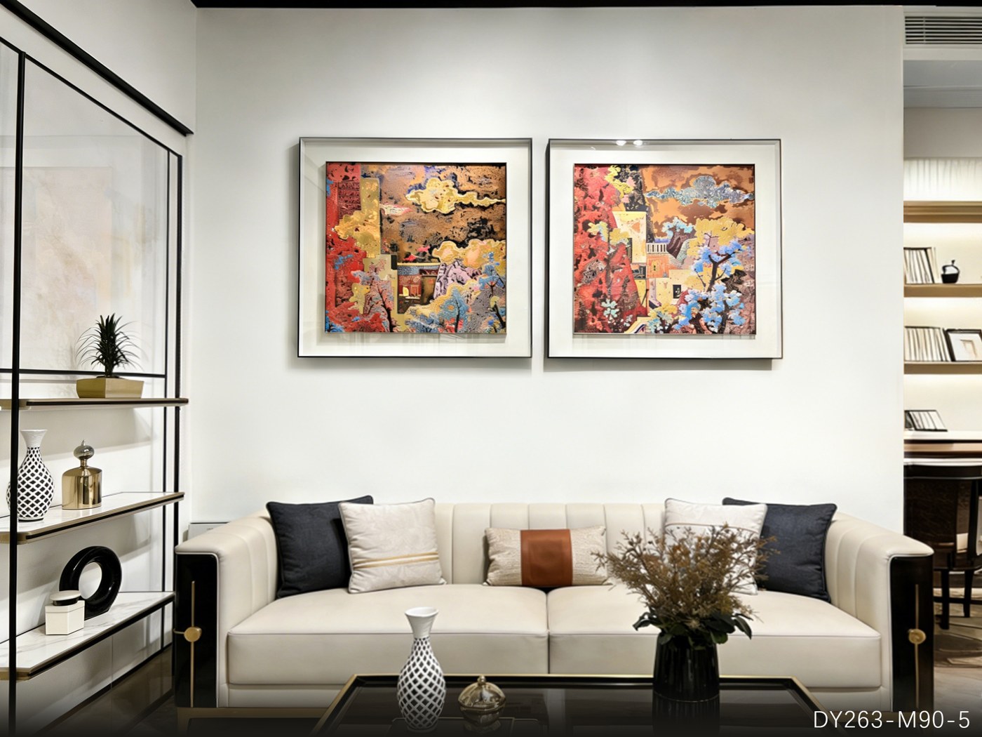Living Room Wall Art DY263-M90-5 in an interior setting