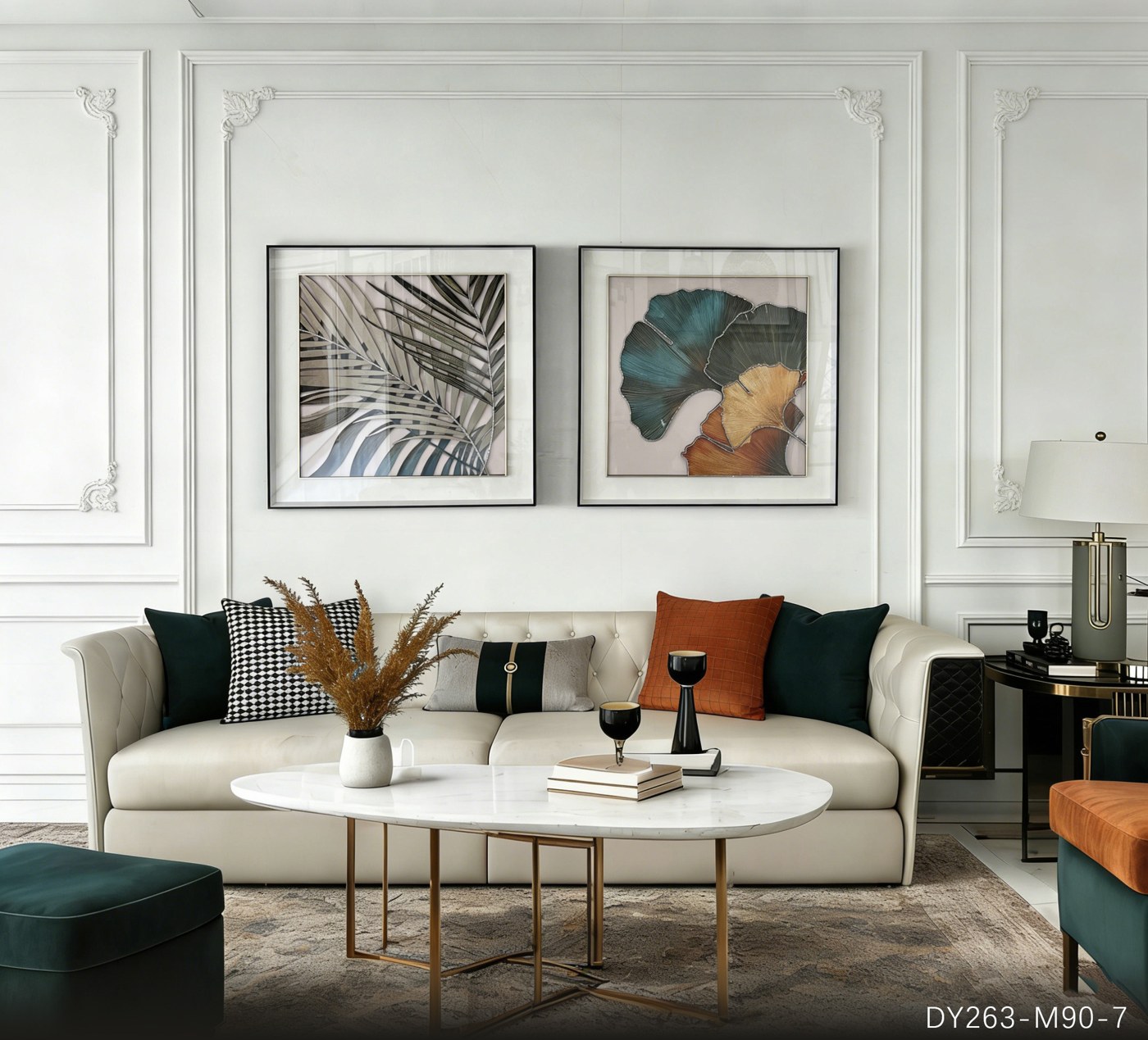 Living Room Wall Art DY263-M90-7 in an interior setting