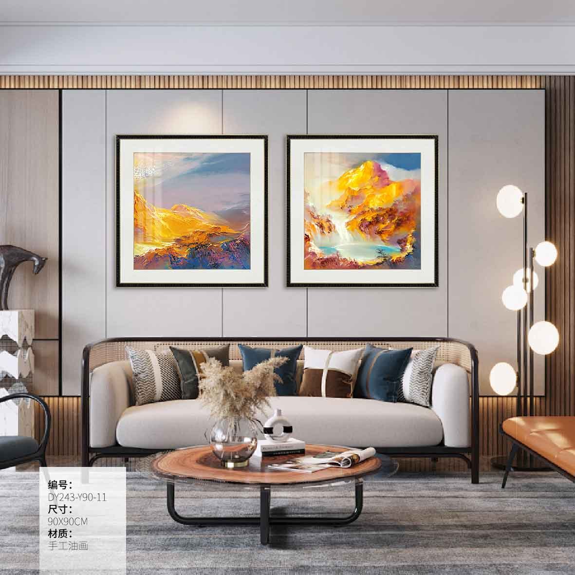 Living Room Wall Art DY243-Y90-11 in an interior setting