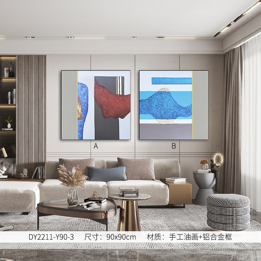 Living Room Wall Art DY2211-Y90-3 in an interior setting