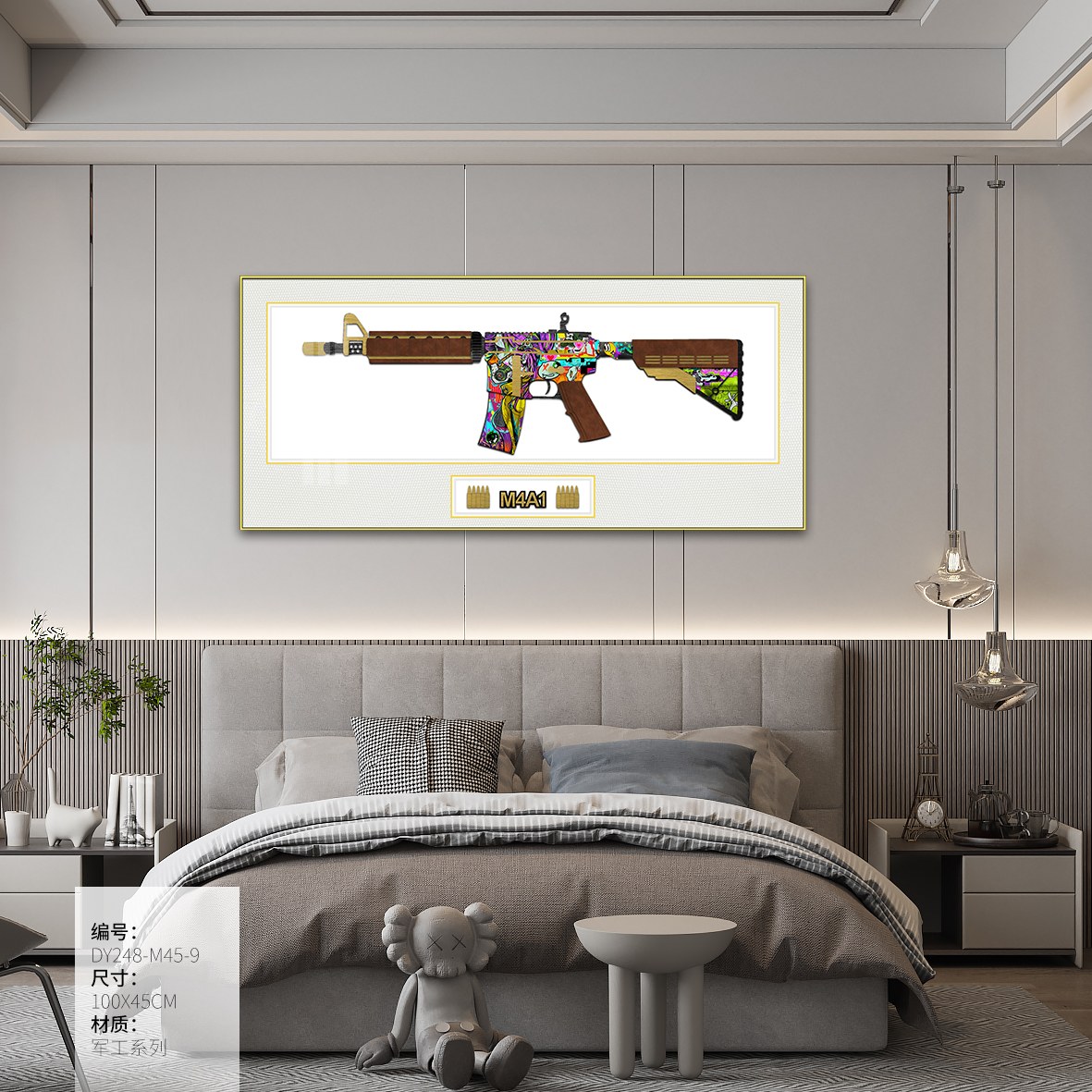 Bedroom Wall Art DY248-M45-9 in an interior setting