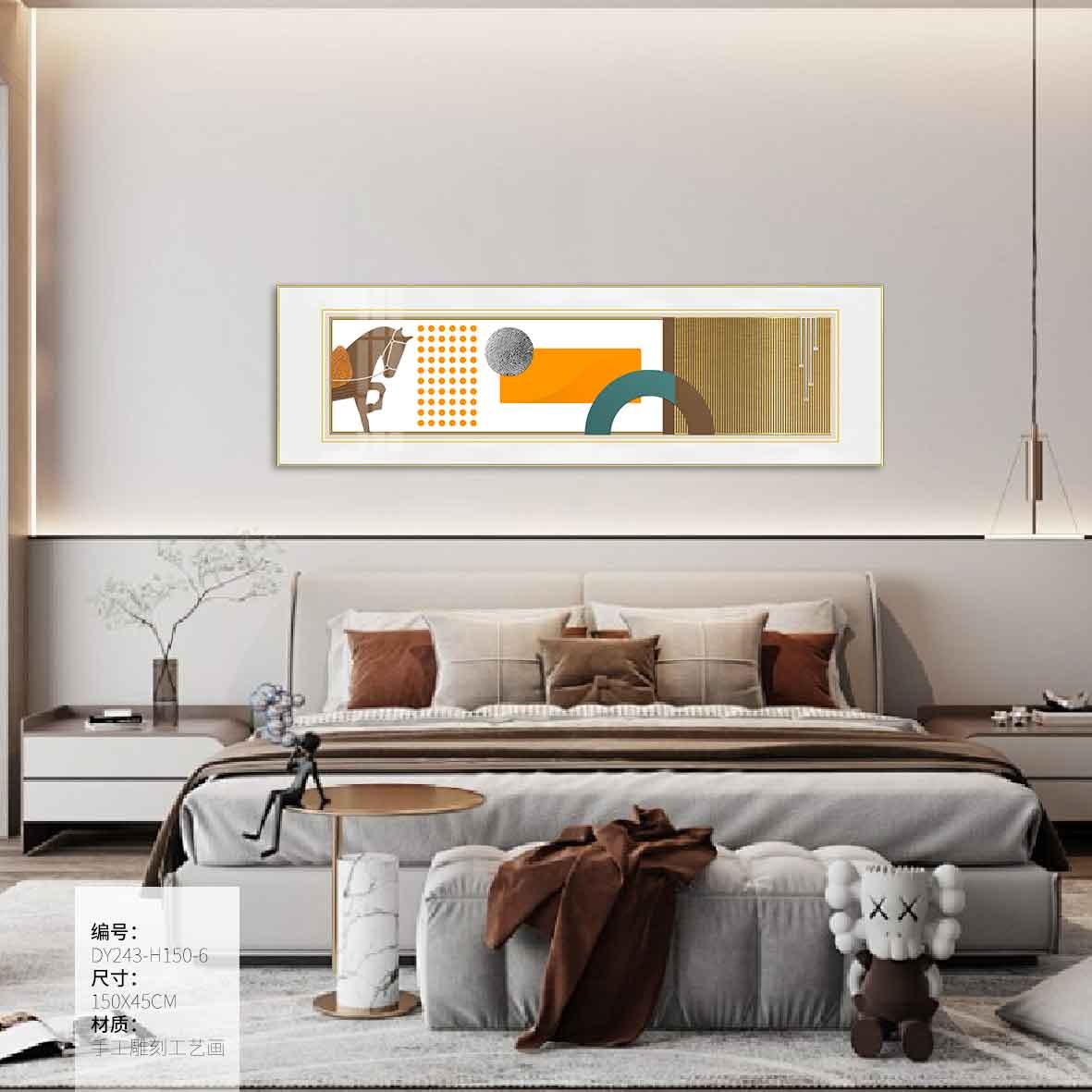 Bedroom Wall Art DY243-H150-6 in an interior setting