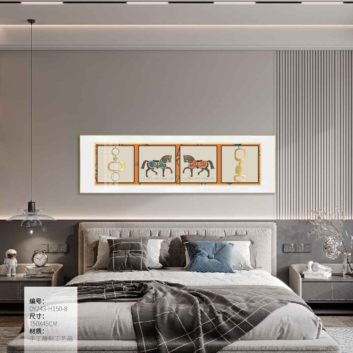 Bedroom Wall Art DY243-H150-8 in an interior setting